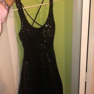 black sequin homecoming dress! worn once!